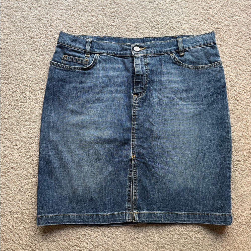 Lacoste Blue Denim Pencil Skirt
